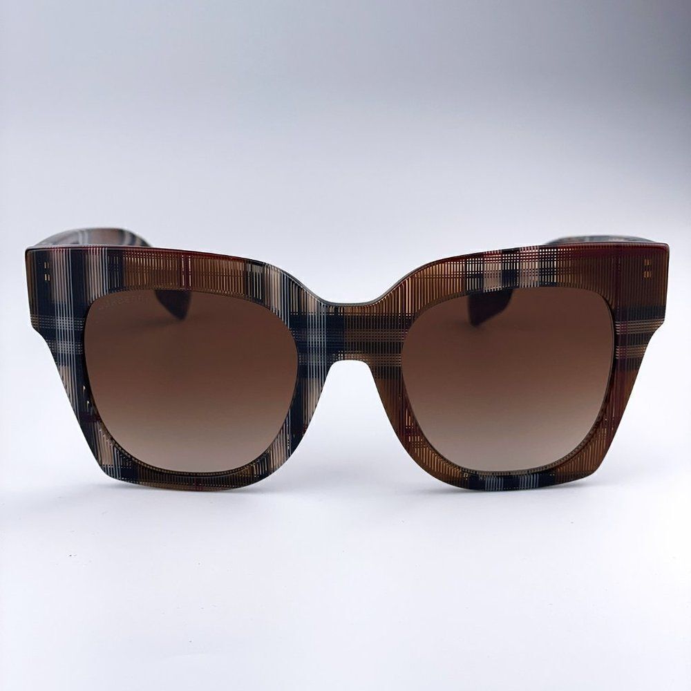 NEW Burberry BE4364 KITTY 396713 Brown Gradient  Square Unisex Sunglasses - Picture 3 of 10